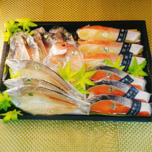 西京漬けと干物と本ちゃん紅鮭詰め合わせ